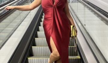 Vestido Seda Escote Nudo