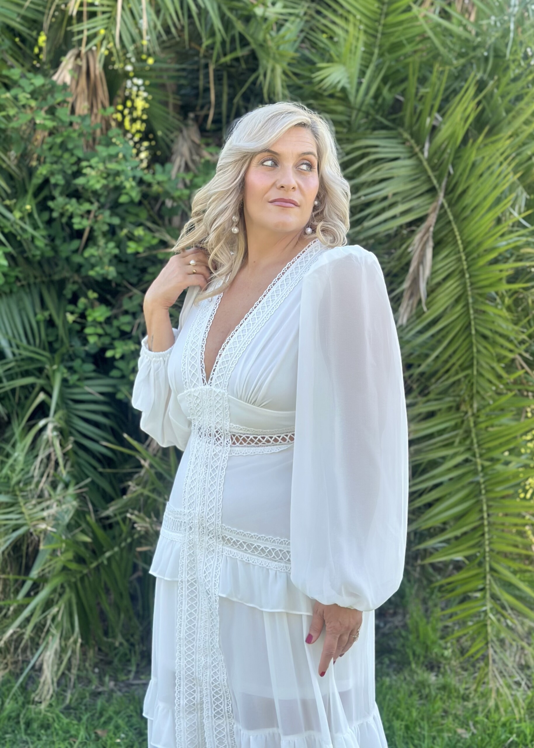 Vestido Boho Mangas Curvy Novia