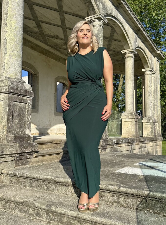 Vestido Drapeado Cintura