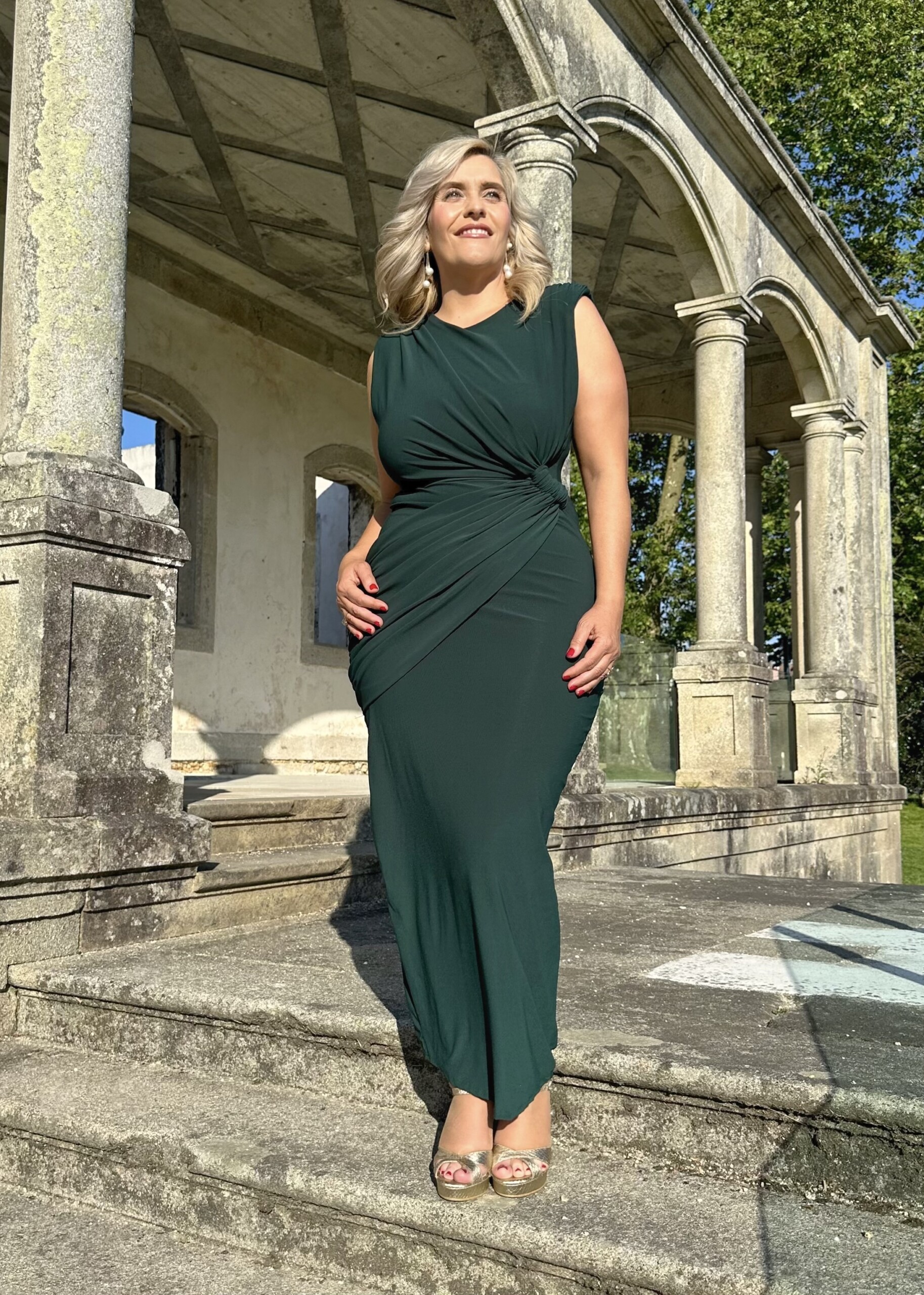 Vestido Drapeado Cintura