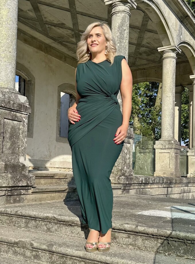 Vestido Drapeado Cintura