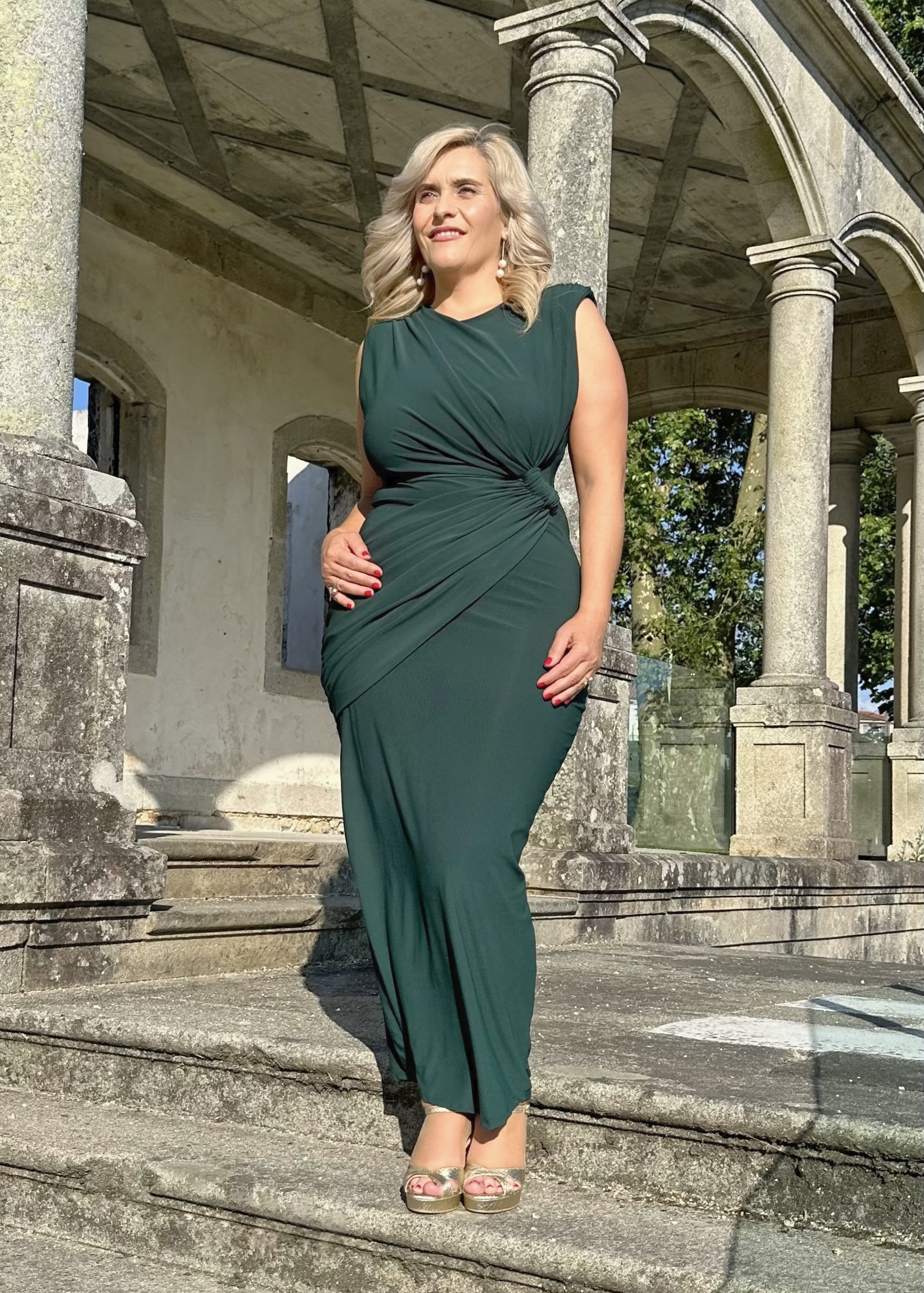 Vestido Drapeado Cintura