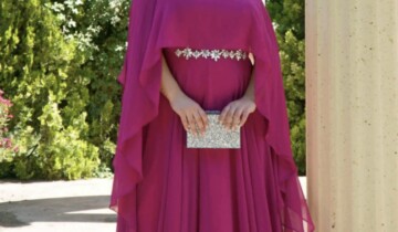 Vestido Capa Larga Aplique Brillos Curvy