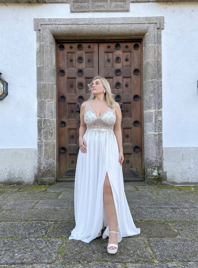 Vestido Novia Princesa transparencias