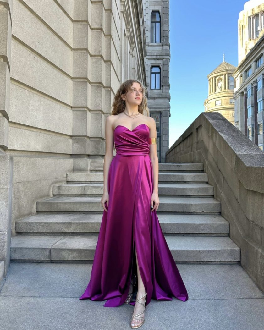 Vestido Seda Escote Corazón - Imagen 7