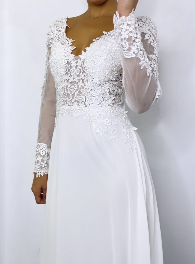 Vestido Dama Mangas Novia