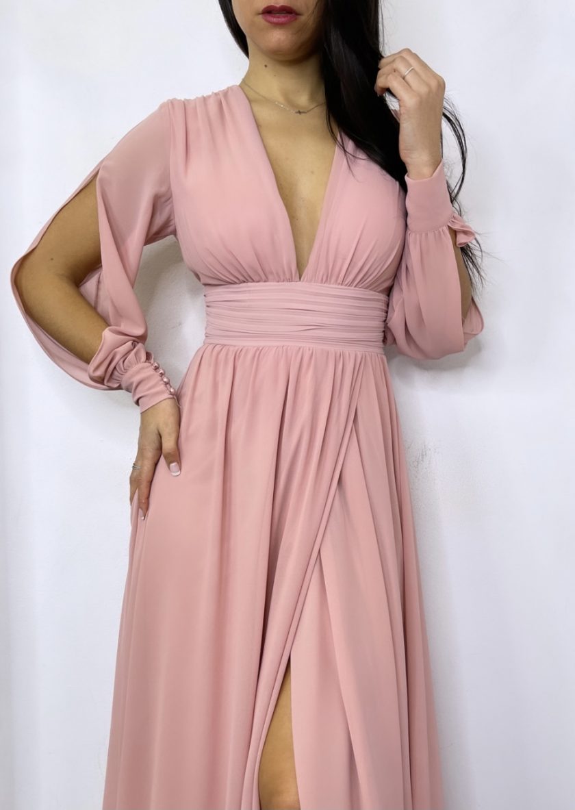 Vestido Gasa Aberturas Mangas - Imagen 20