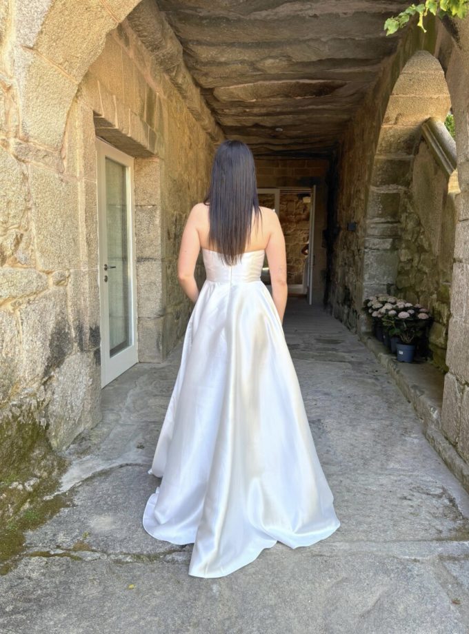 Vestido Drapeado Novia