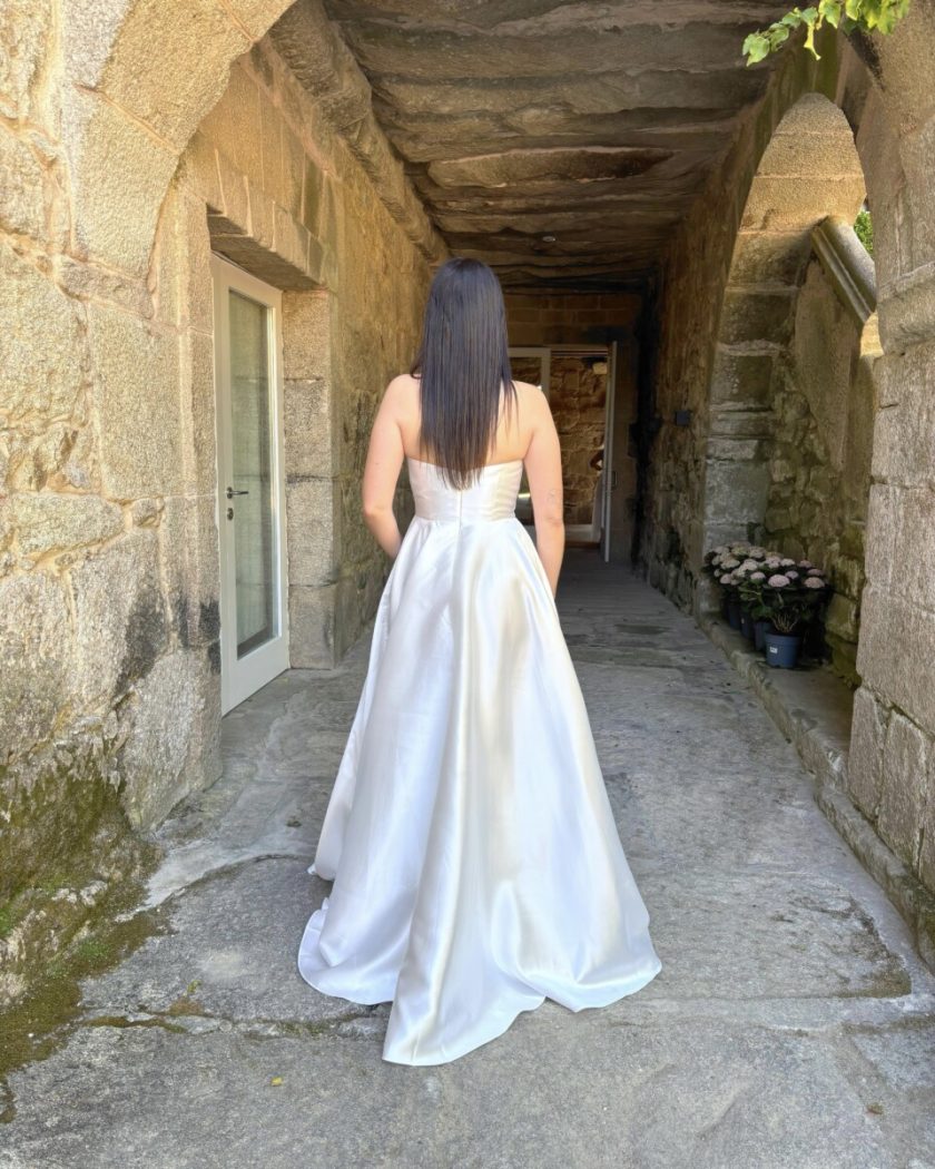 Vestido Drapeado Novia - Imagen 2