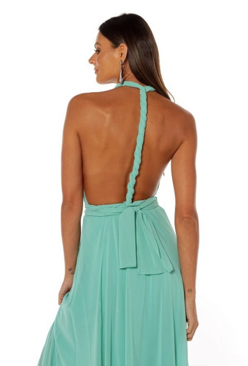 Vestido Multiposición Gasa Abertura