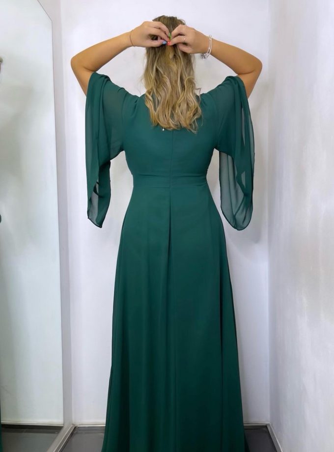 Vestido Gasa Mangas Curvy