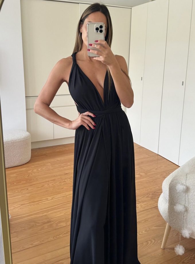 Vestido Multiposición Gasa Abertura