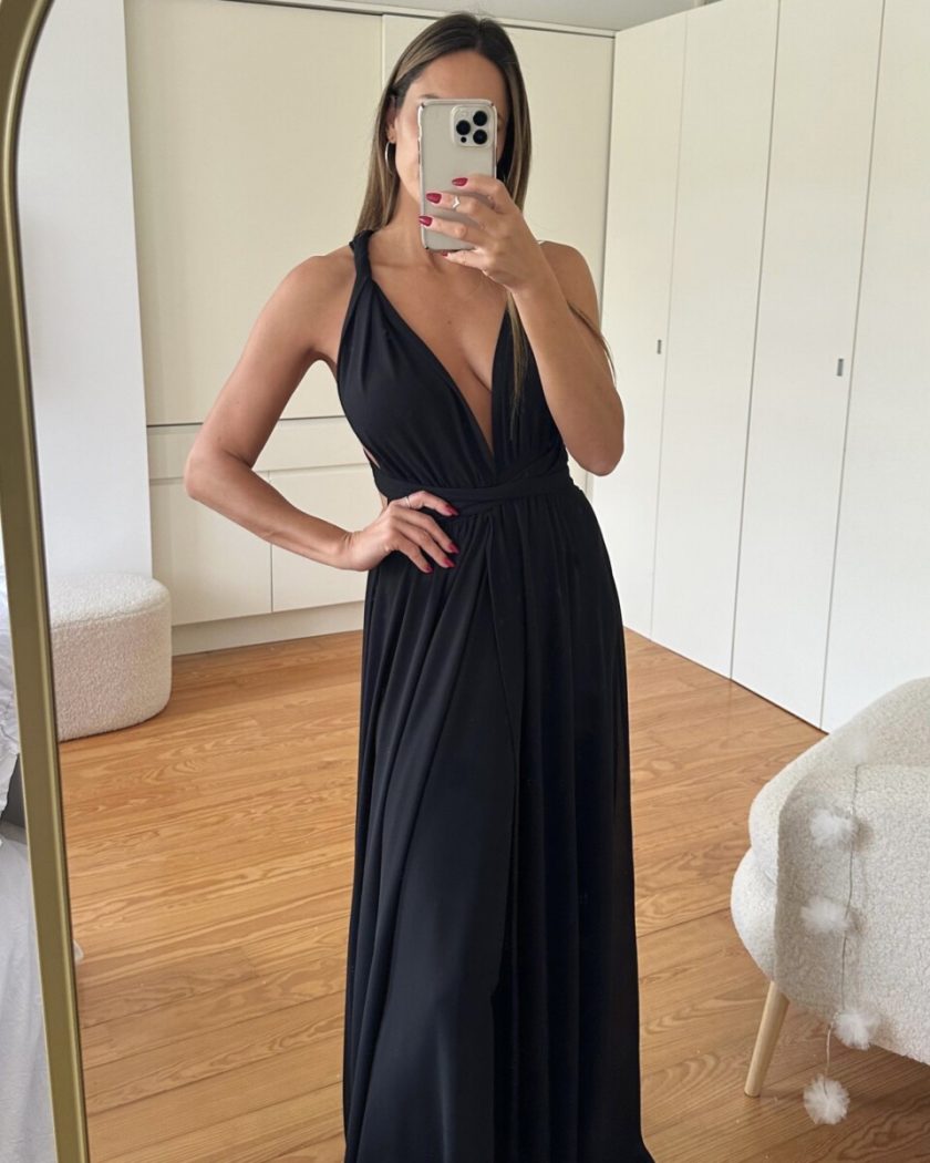 Vestido Multiposición Gasa Abertura