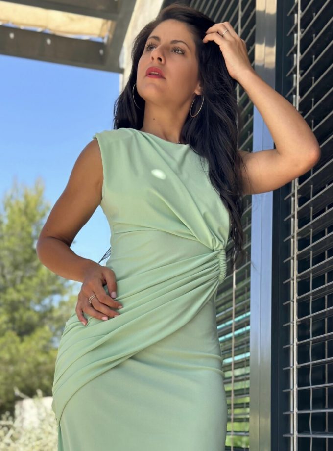 Vestido Drapeado Cintura