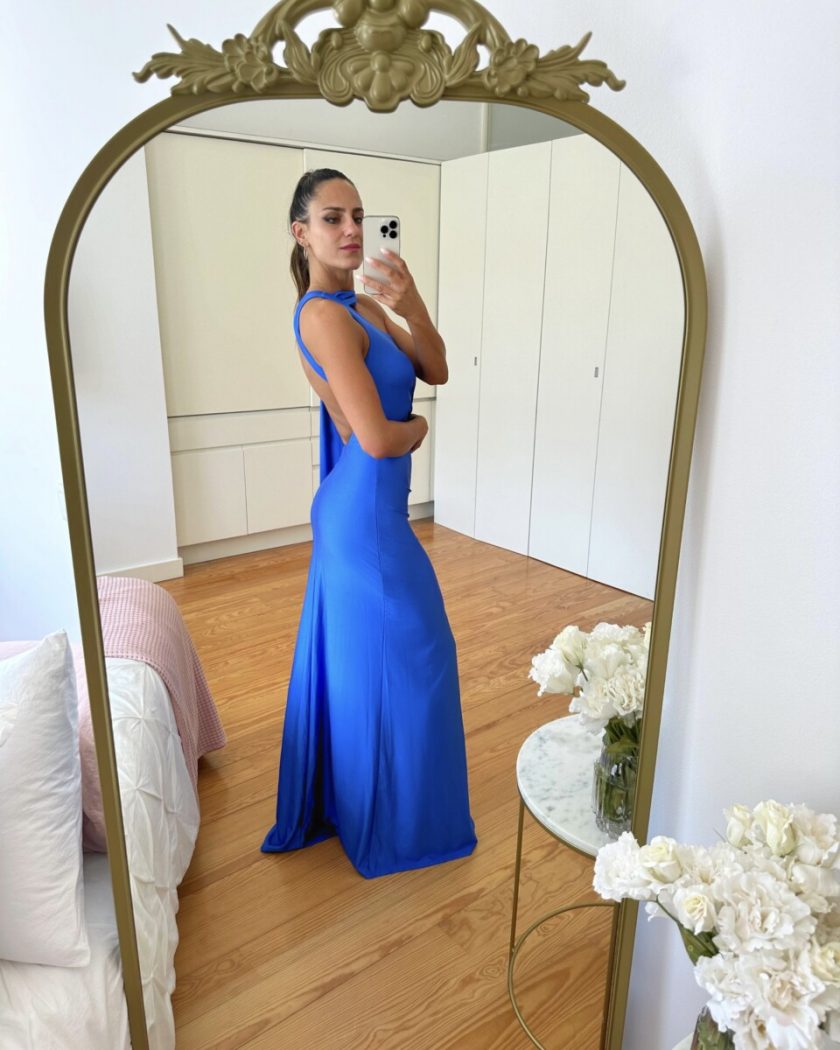Vestido Seda Atado Cuello - Imagen 15