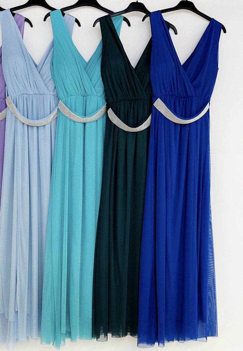 Vestido Tul Basic Cintura Brillos - Imagen 8
