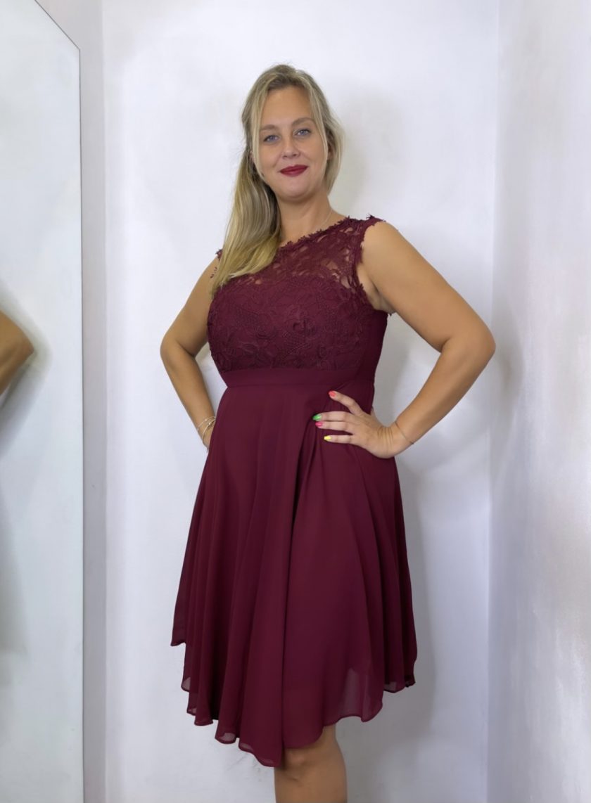 Vestido Encaje Corto Curvy - Imagen 16