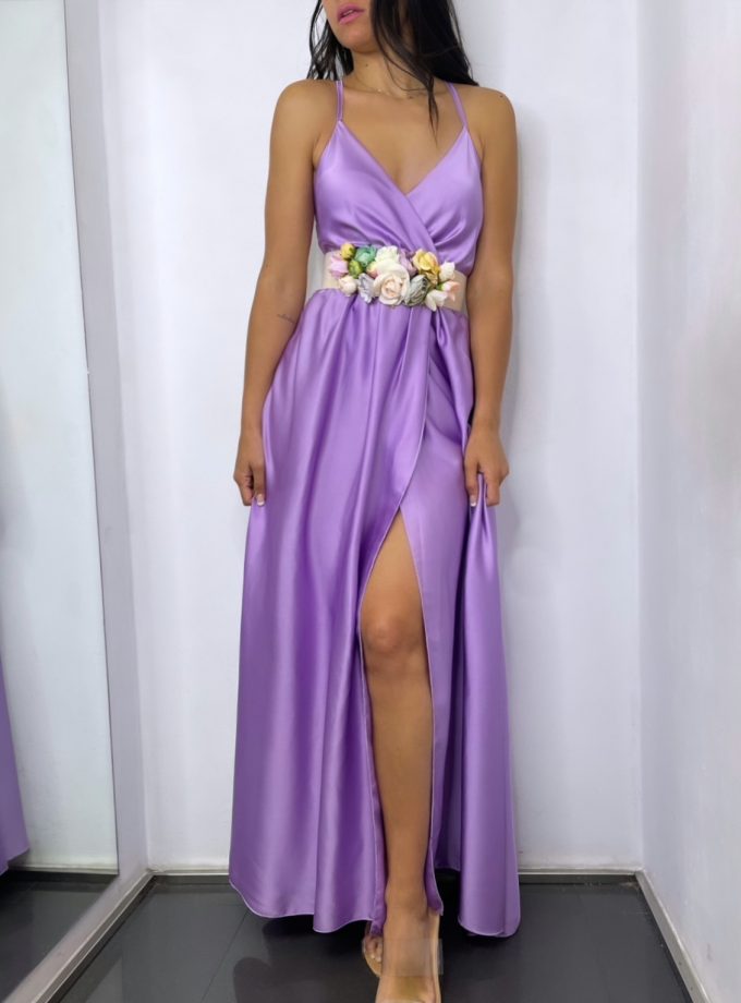 Vestido Seda Cruzado
