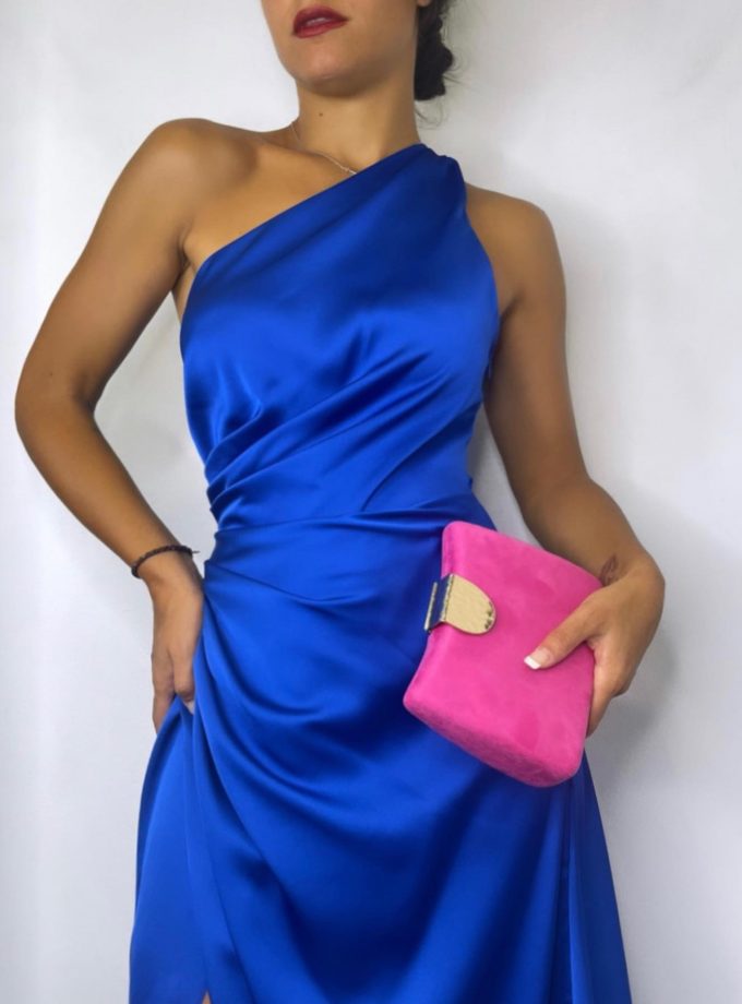 Vestido Asimétrico Seda Cola