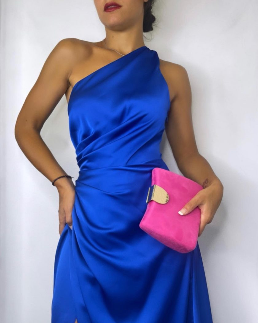 Vestido Asimétrico Seda Cola - Imagen 15