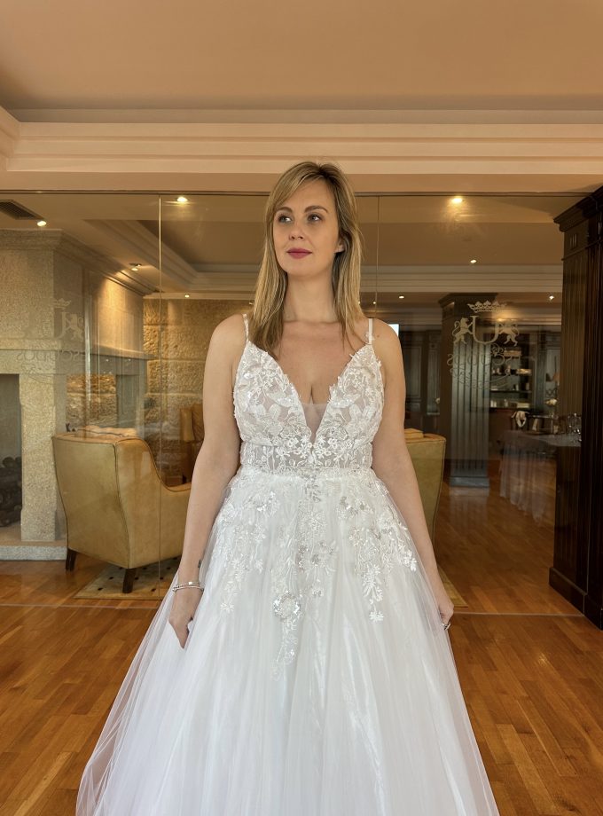 Vestido Novia Tul Tirantes