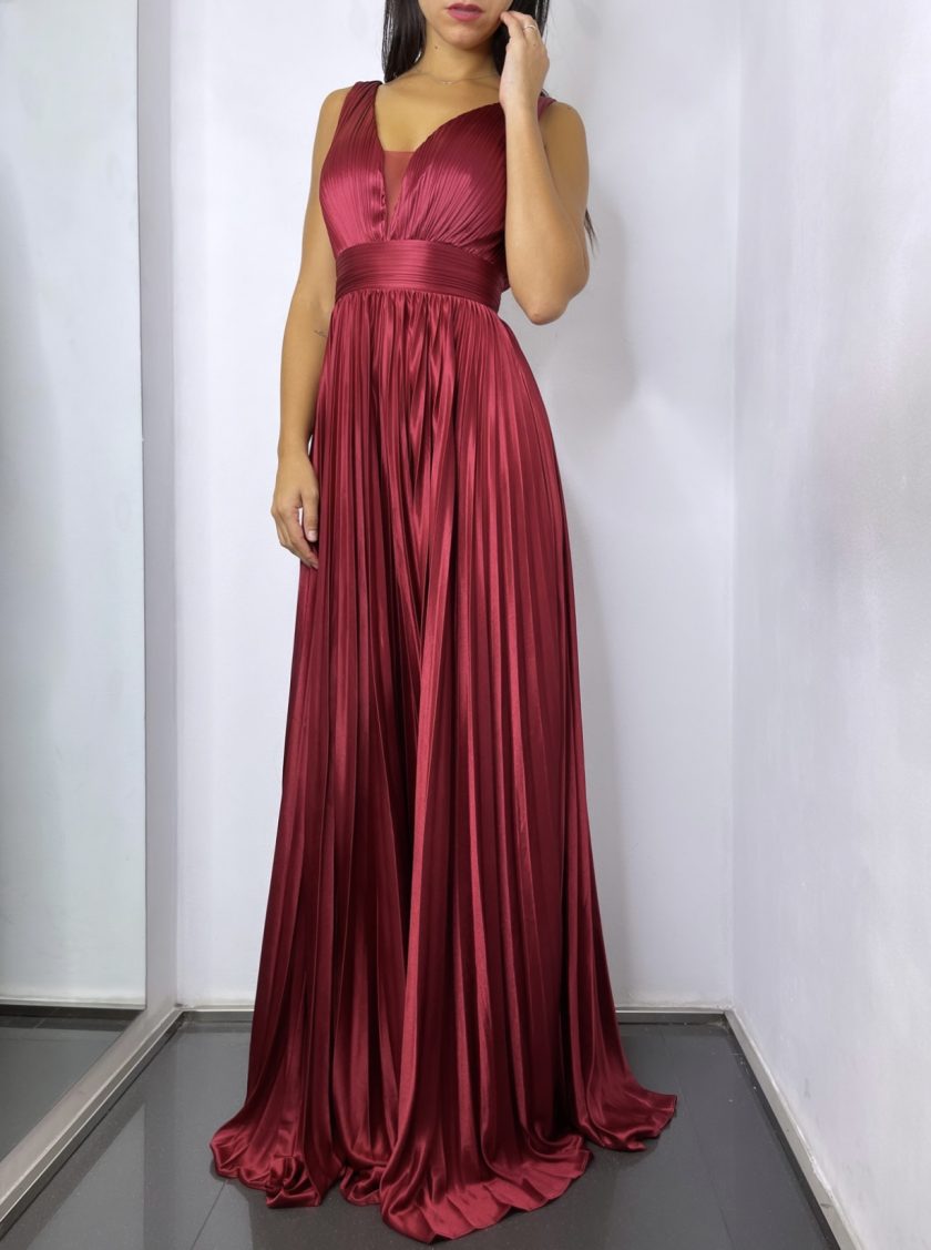 Vestido Seda Plisado - Imagen 11