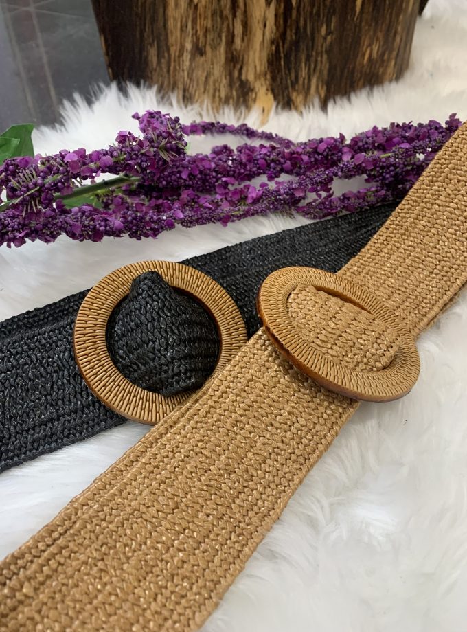 Cinturón Rafia Círculo