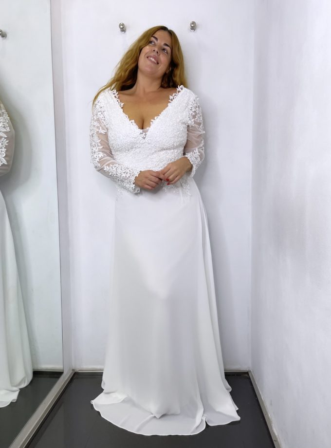 Vestido Dama Mangas Novia