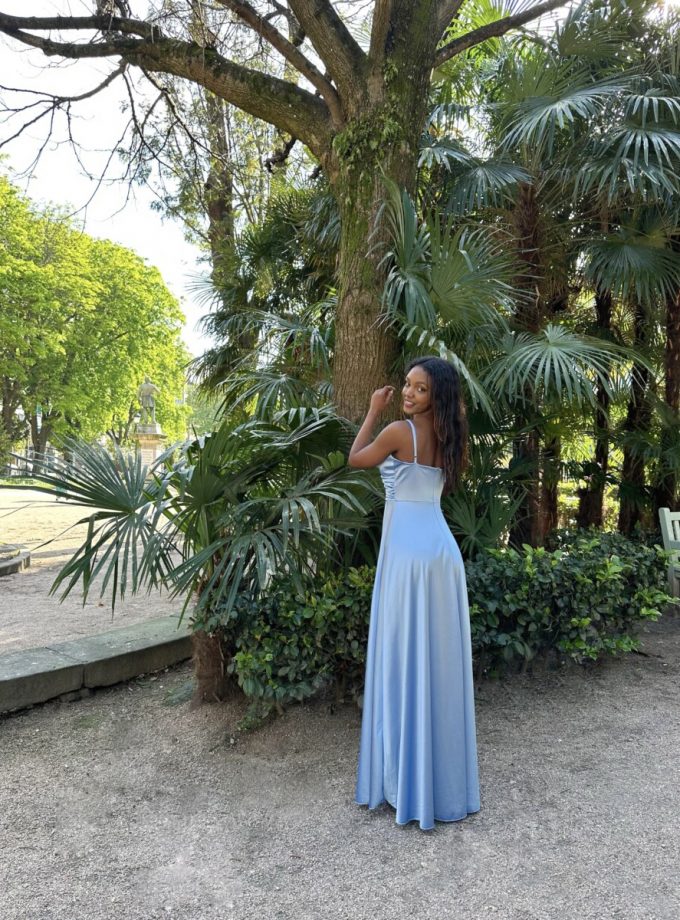 Vestido Seda Escote Corazón