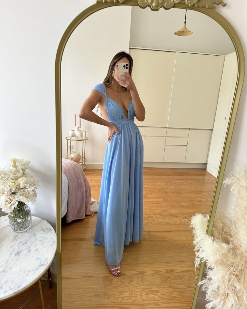Vestido Multiposición Gasa Abertura