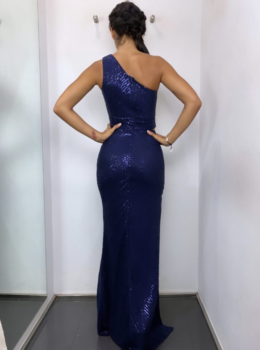 Vestido Lentejuelas Drapeado - Imagen 3