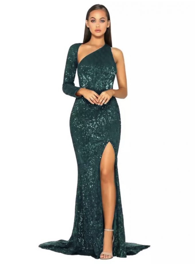 Vestido Lentejuelas Manga