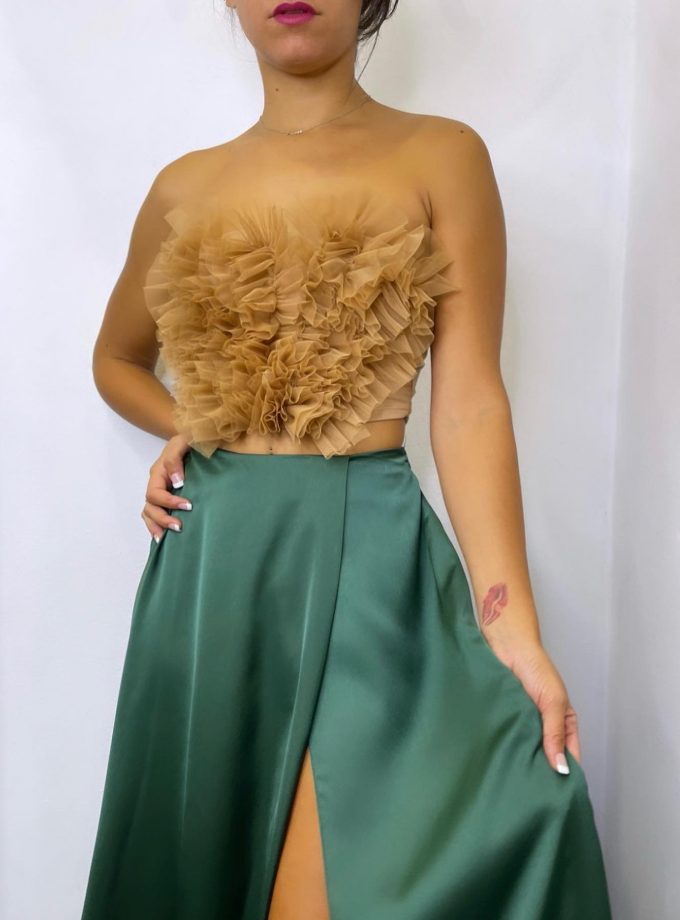 Falda Seda Cintura Elástica