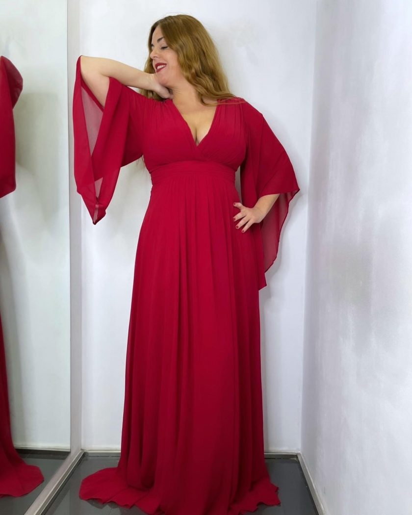 Vestido Gasa Mangas Curvy - Imagen 28