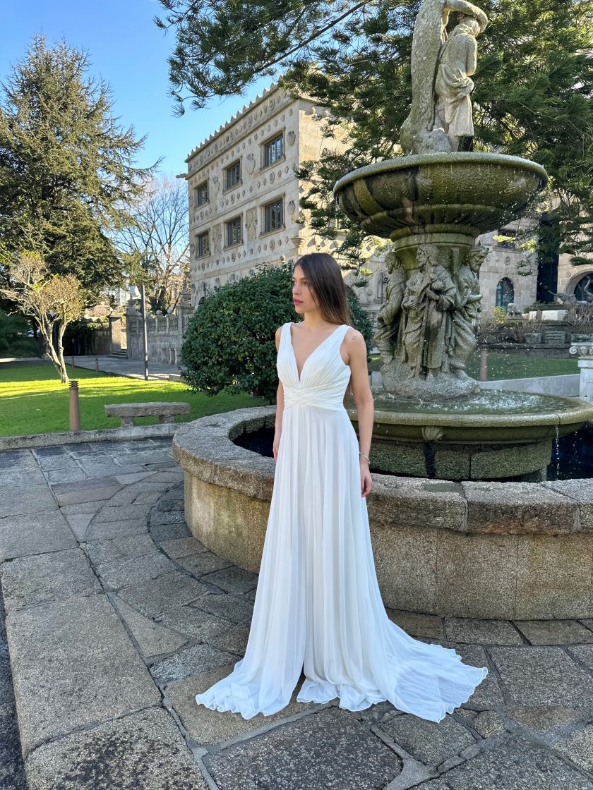 Vestido Dalia Escote Novia - Imagen 9