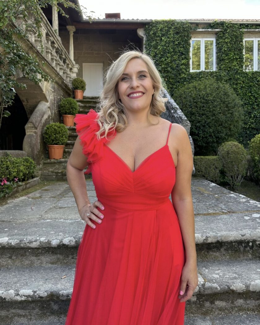 Vestido Tul Abertura Hombro - Imagen 24