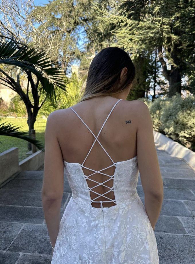 Vestido Novia Encaje Flores