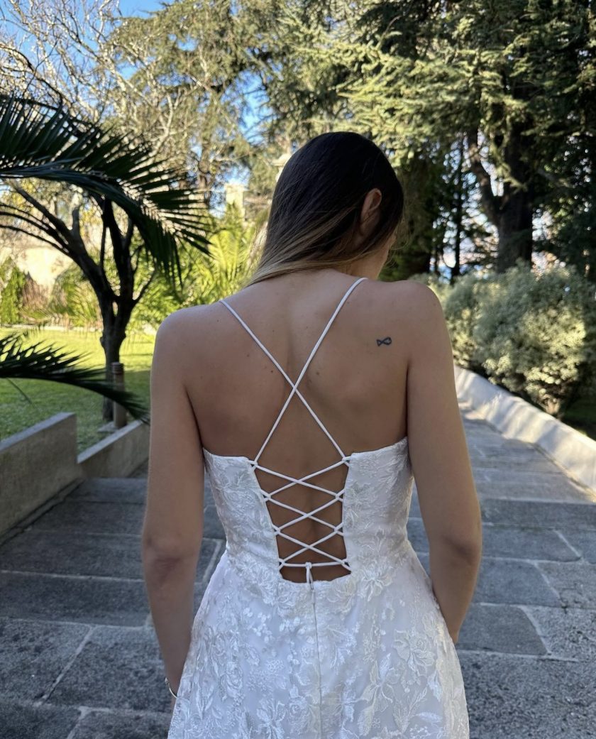 Vestido Novia Encaje Flores - Imagen 8
