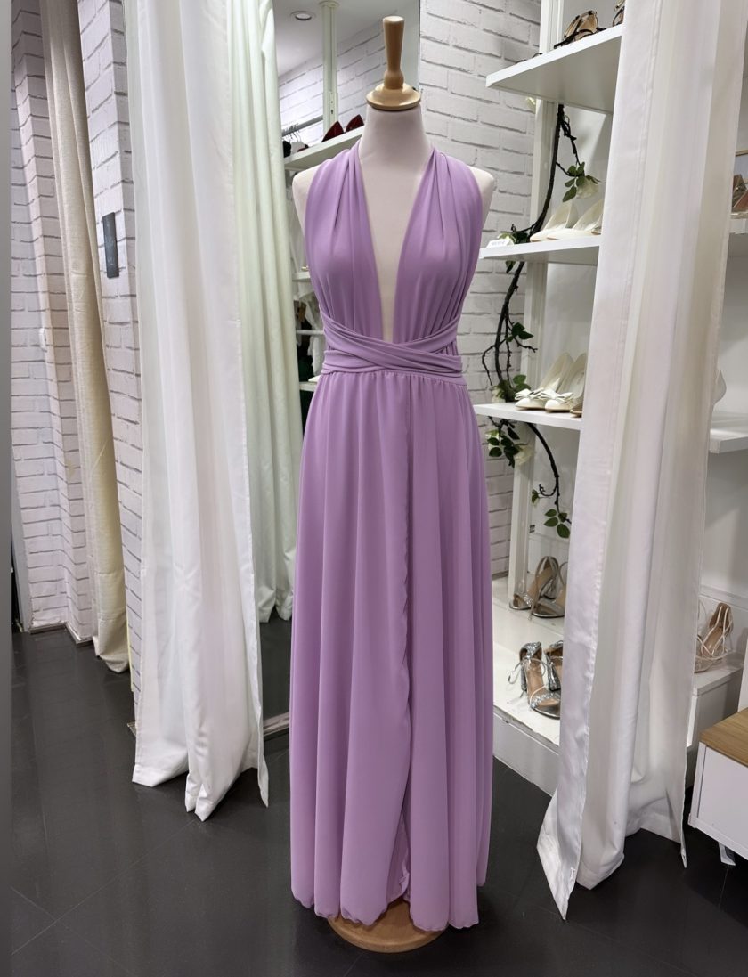 Vestido Multiposición Gasa Abertura