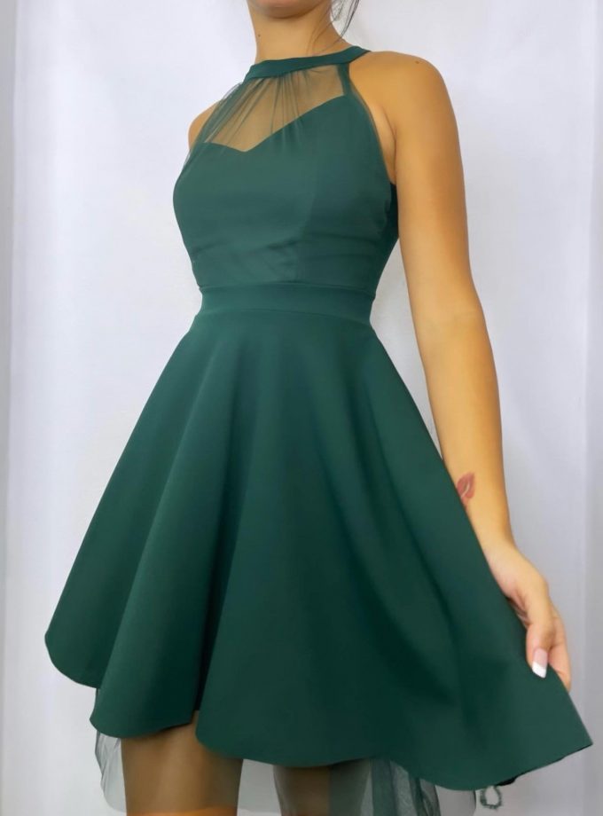 Vestido Halter Vuelo Tul