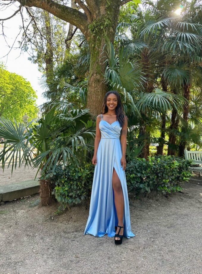 Vestido Seda Escote Corazón