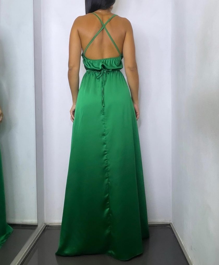Vestido Seda Pliegues - Imagen 5