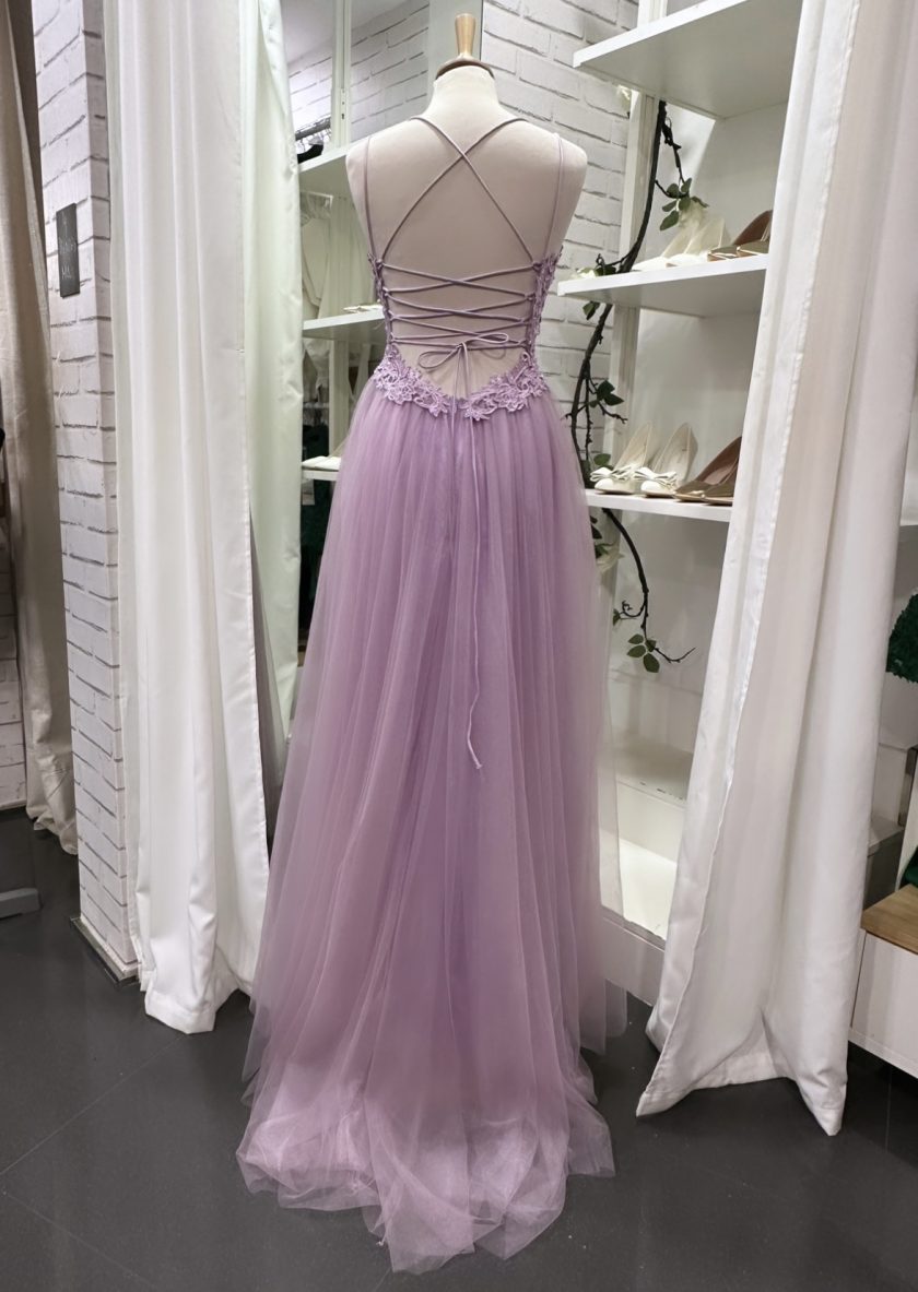 Vestido Tul Largo Abertura - Imagen 6
