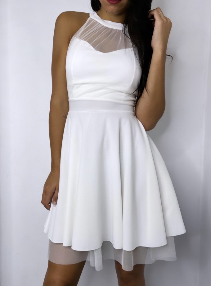 Vestido Halter Vuelo Tul