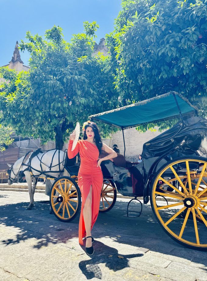 Vestido Manga Frunce