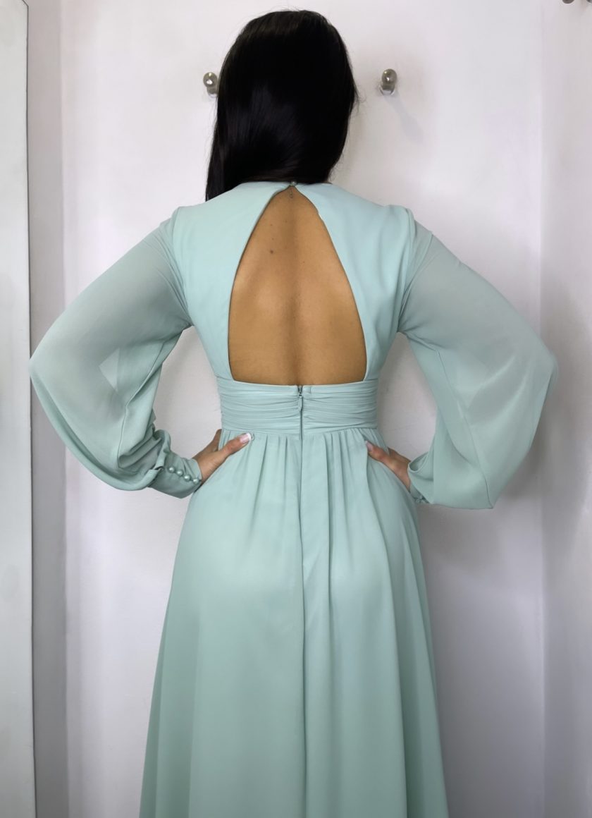 Vestido Gasa Aberturas Mangas - Imagen 23