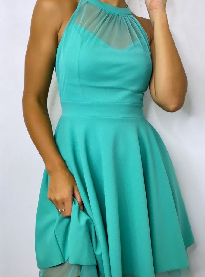 Vestido Halter Vuelo Tul