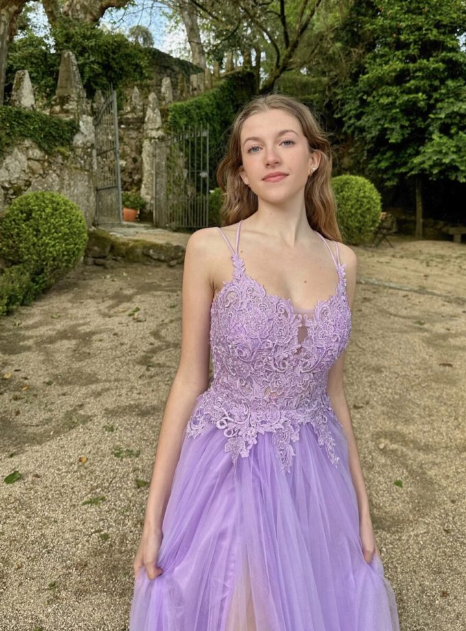 Vestido Tul Largo Abertura