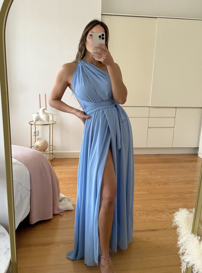 Vestido Multiposición Gasa Abertura