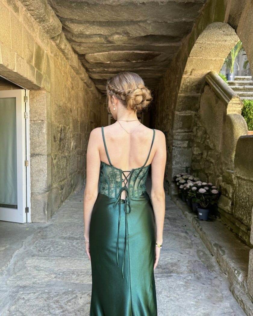 Vestido Seda Corpiño Varillas - Imagen 11